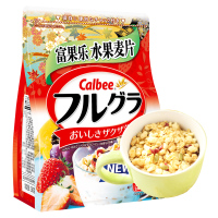 日本进口 卡乐比calbee富果乐水果麦片原味袋装 380g