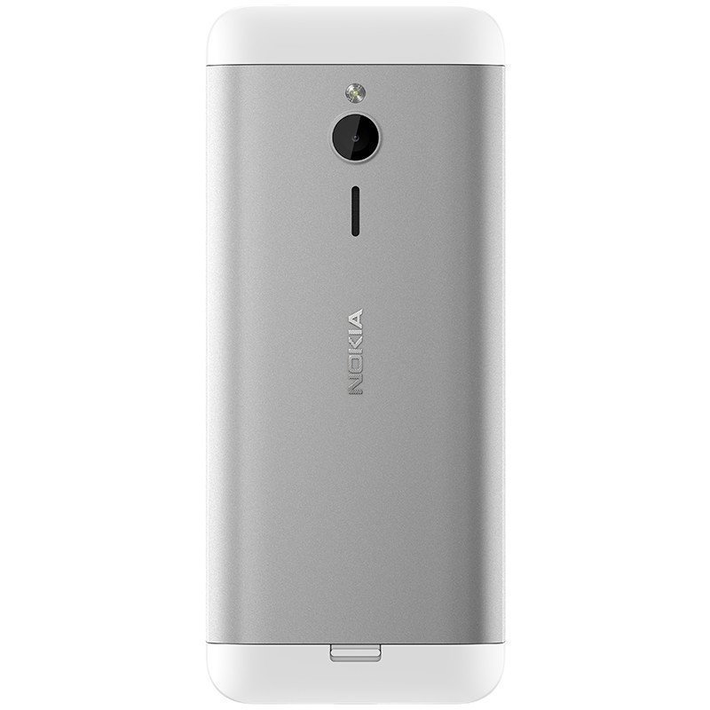 诺基亚(NOKIA) 230 双卡 银白色 直板按键 移动联通2G手机 双卡双待 老人手机 学生备用功能机