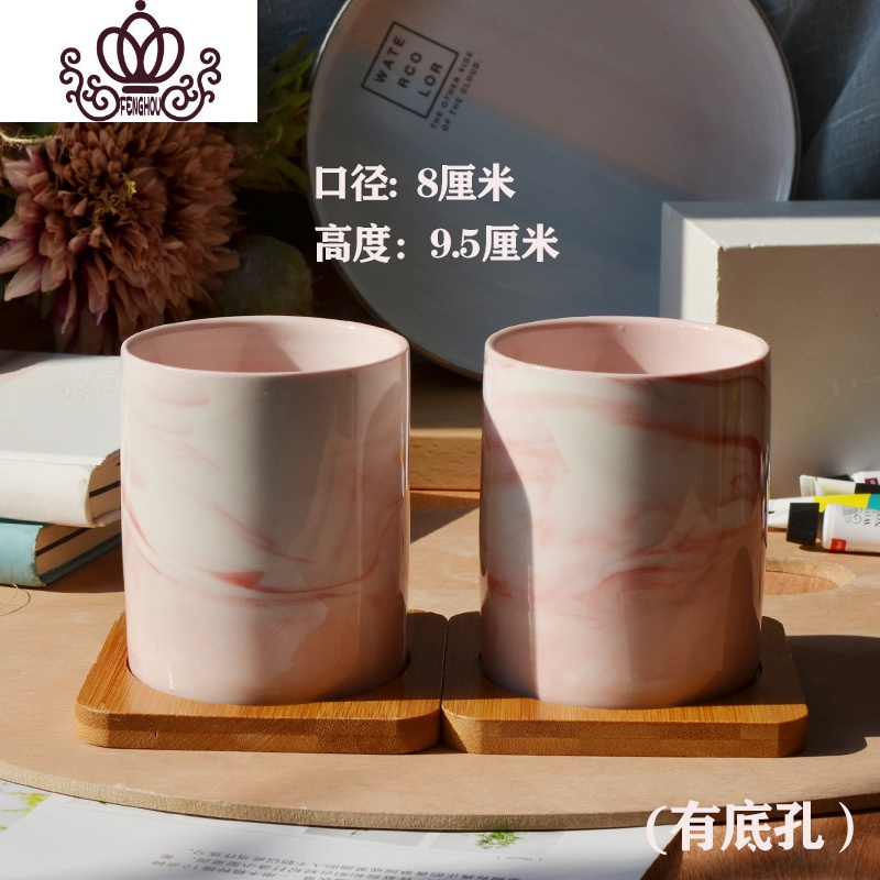 封后 Fenghou 园艺用品封后多肉花盆粉色大理石纹白瓷肉肉植物小花盆可爱个性简约陶瓷花盆套装08 2个盆 2个托盘 小花盆容器 价格图片品牌报价 苏宁易购战狼家居专营店