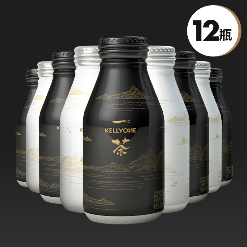KellyOne一茶330ml*6罐无糖0卡元气乌龙茶饮料岁时皆春3罐+凝芳奇兰3罐