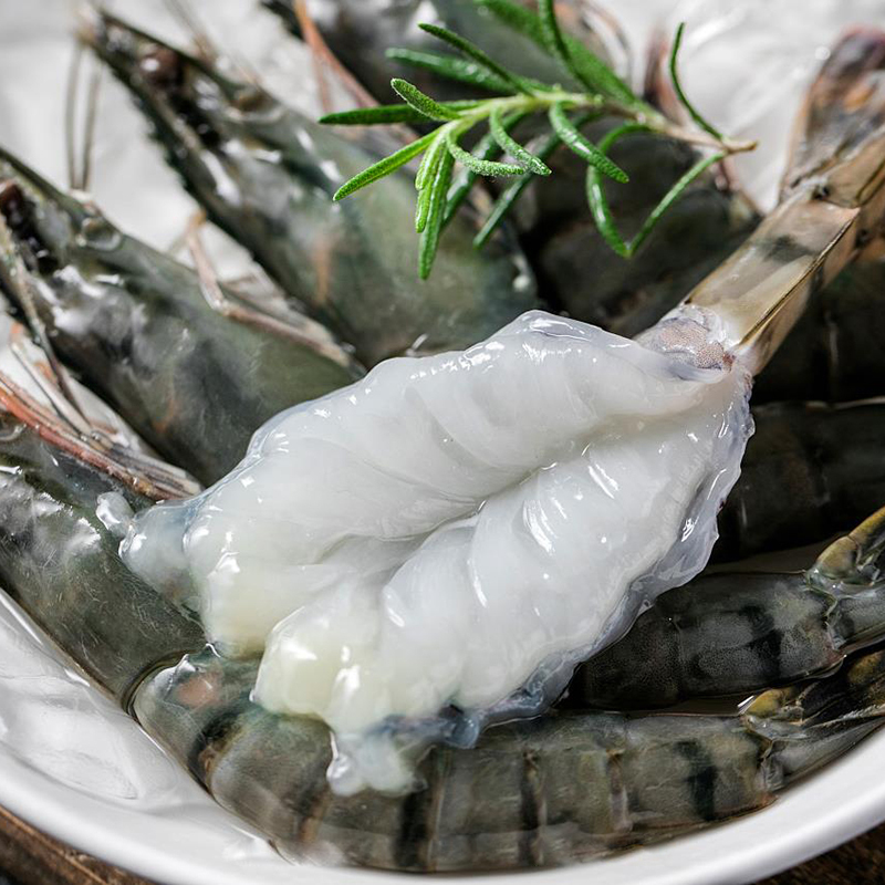 食无竹 黑虾1KG/盒高清大图