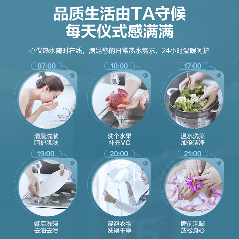 海尔(Haier)5升家用小厨宝EC5FA 一级能效 节能省电 长效保温 1750W速热 安全防电墙 21L大水量
