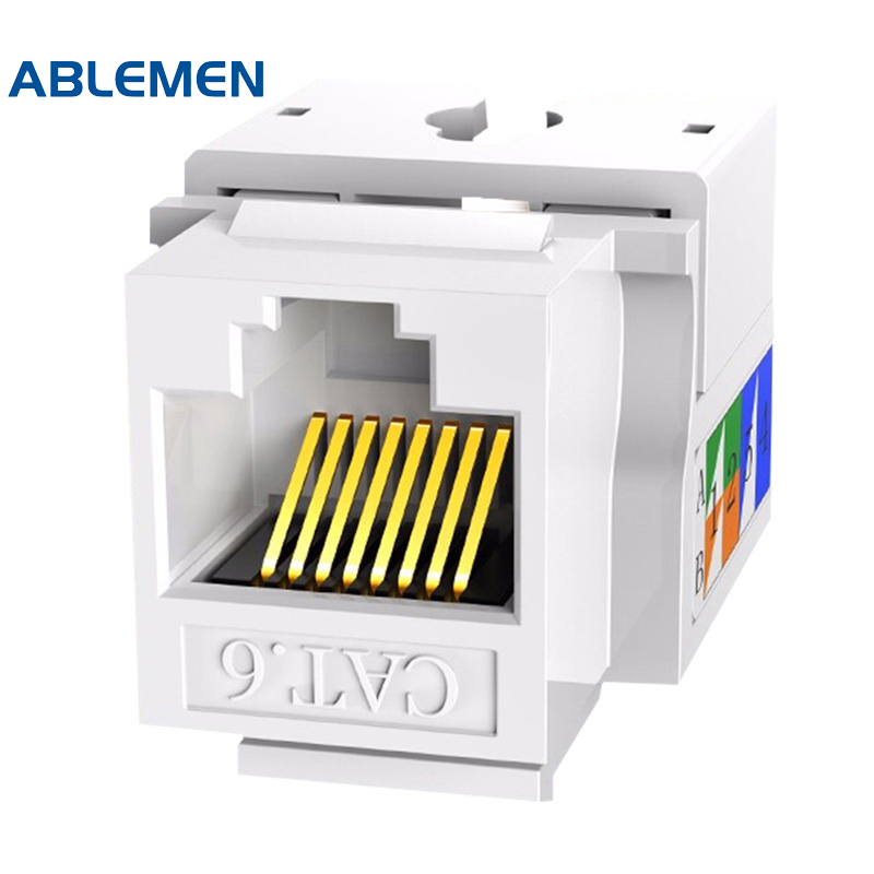 ABLEMEN 工程级打线式信息模块 CAT6网线镀金连接头 2个装