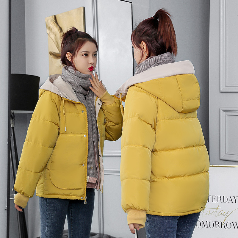 棉衣女短款2024新款冬装宽松大码棉服加厚面包服学生棉袄外套跨境