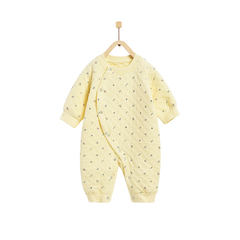 童泰TONGTAI婴儿衣服纯棉连体衣宝宝保暖内衣加厚婴儿爬服哈衣秋冬婴幼儿通用73cm