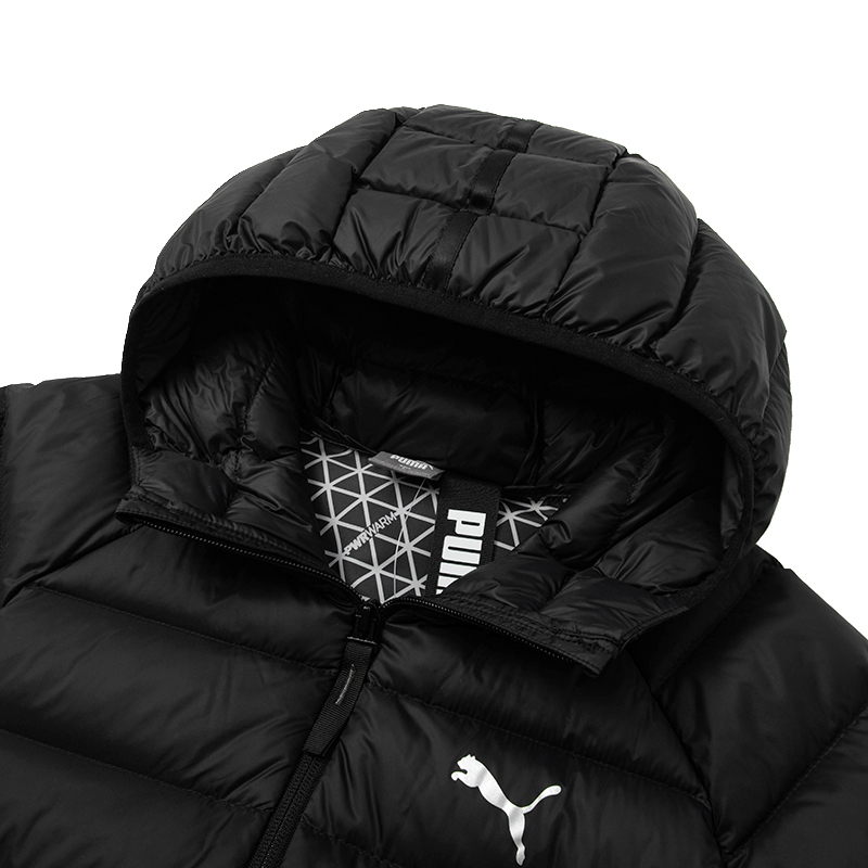 彪马(PUMA)外套女装新款运动服潮流时尚棉服连帽舒适休闲羽绒服672283-01 ZP