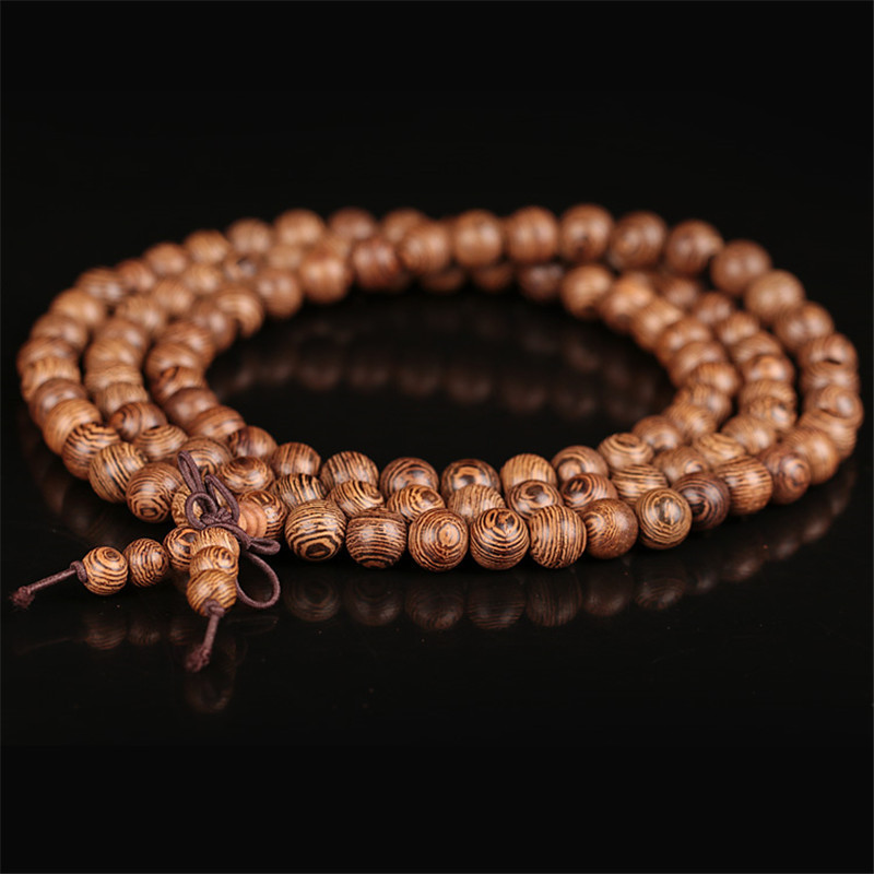 鸡翅木108颗佛珠木手链情侣款手珠木珠手串念珠男女款手链送女朋友