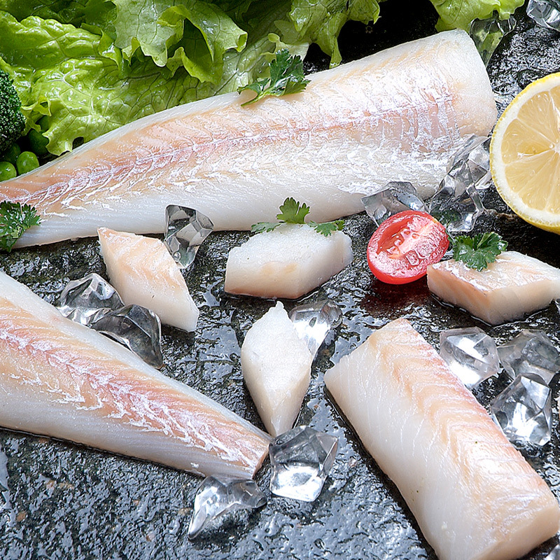 禧美海产冷冻深海狭鳕鱼片带皮去刺400g