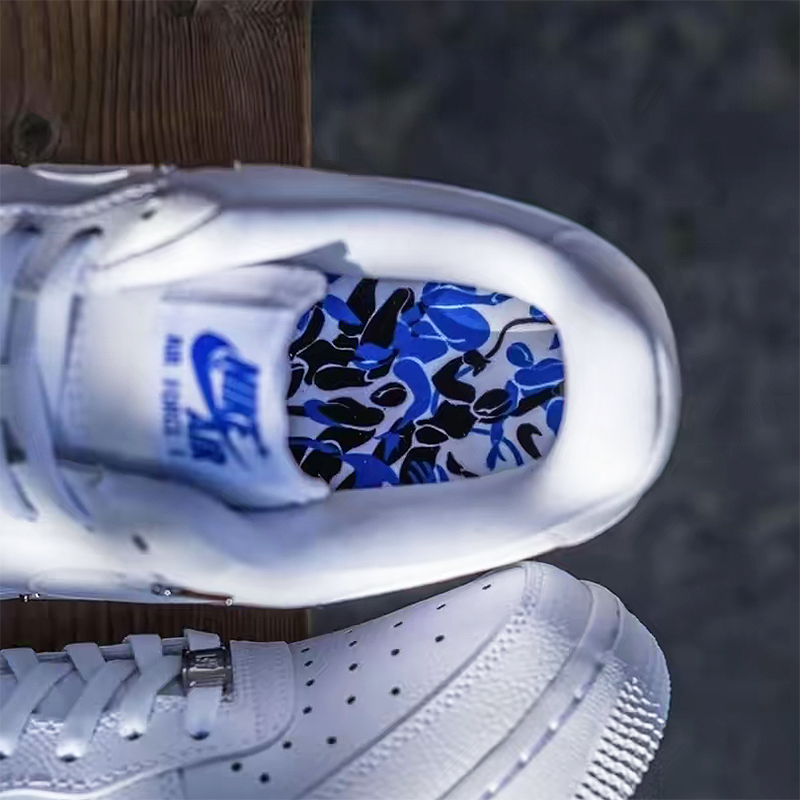 nike耐克女鞋airforce1空军一号af1四小勾白蓝休闲板鞋ct1990100