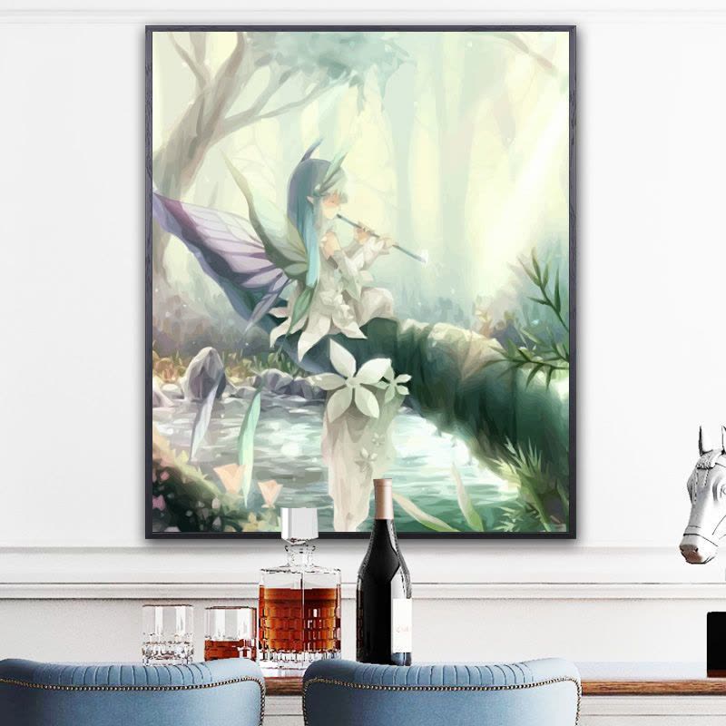 烟火季节 70*90带内框2.5cm厚 diy数字油画客厅风景动物花卉动漫人物填色手绘油彩画装饰画图片