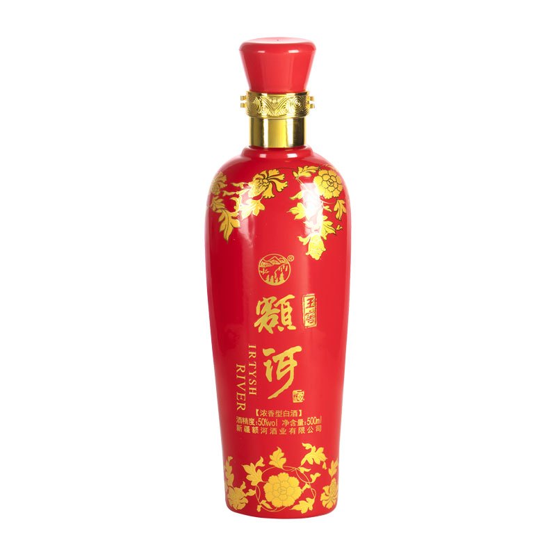 宴请佳选新疆白酒额河王窖50度高度浓香型纯粮食整箱礼盒装500ml 50度 6瓶
