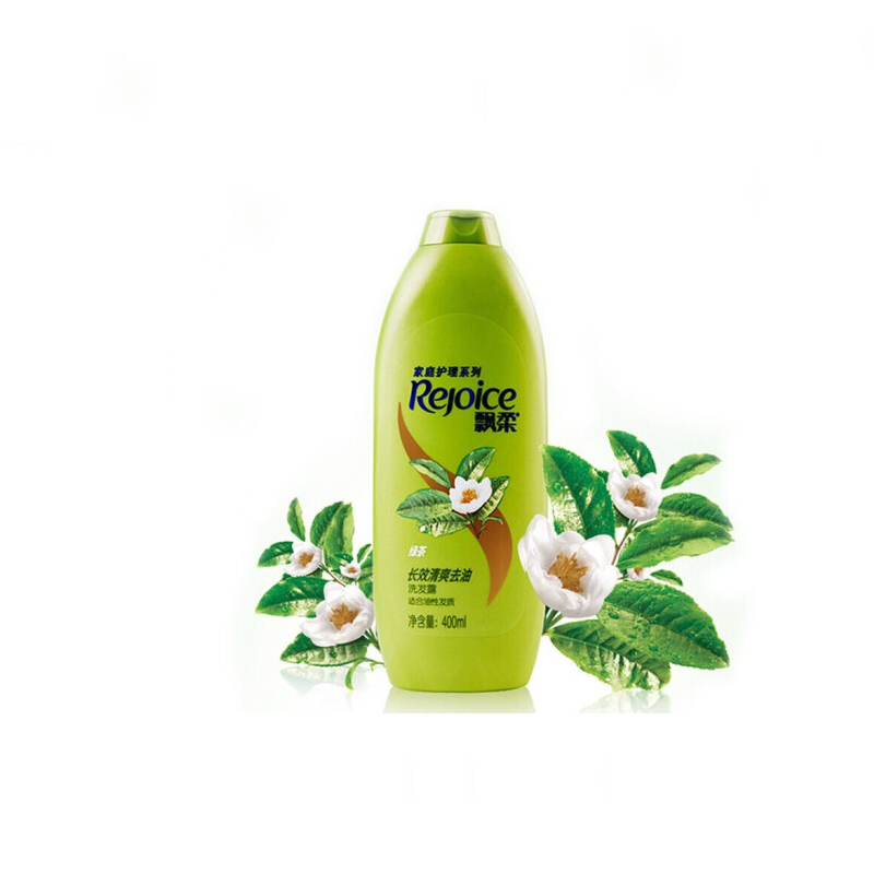 飘柔家庭护理绿茶长效清爽去油洗发露400ml瓶2瓶装单位件