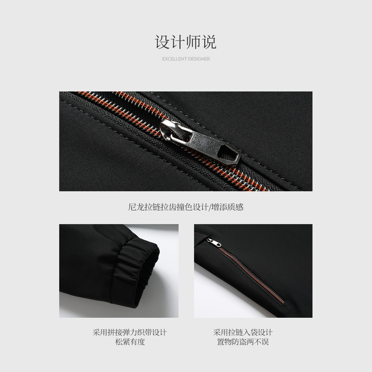 【太空记忆棉】花花公子行政休闲夹克男防风防水中年人外套爸爸装高清大图