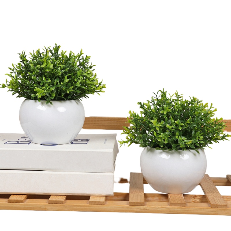 是尚 仿真绿植四叶草装饰摆件 9*14cm/套高清大图