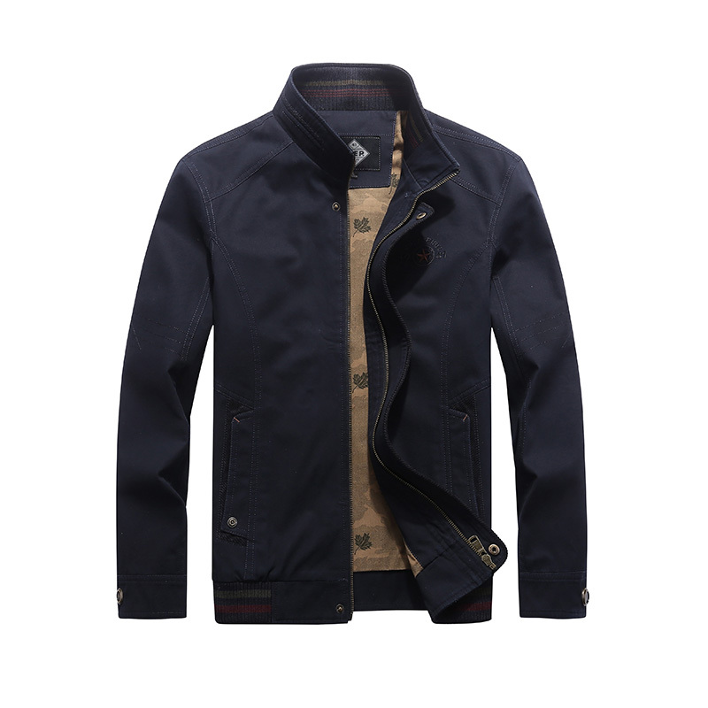 吉普夹克男春秋季新款立领户外上衣青年男士休闲宽松工装秋季外套