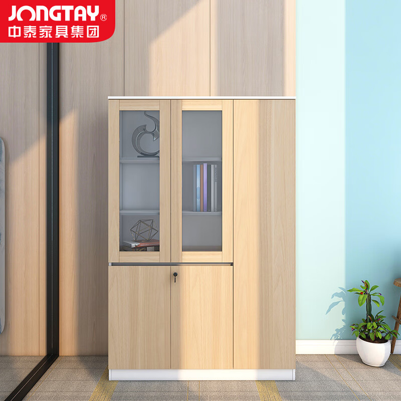 中泰(jongtay)文件柜木质档案柜办公室资料柜带锁储物柜5门 J-FBWMX120高清大图