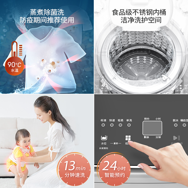 伊莱克斯(Electrolux) 3公斤全自动婴儿宝宝衣物女士内衣除菌除螨小型迷你洗衣机EWT3011WW
