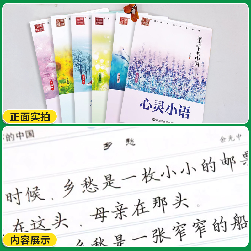 5本任选[备注书名]未备注随机发 [正版]李放鸣楷书字帖笔尖下的中国名家散文名人名言哲理名言优美诗歌心灵小语校园赠言硬笔高清大图