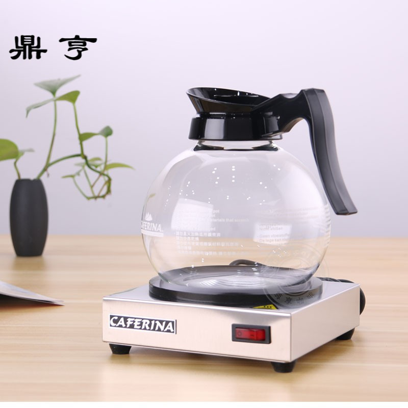 鼎亨台湾双头咖啡保温加热炉美式咖啡保温盘煮奶茶玻璃壶器具