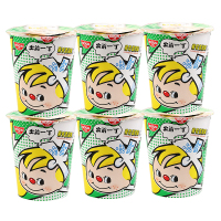 出前一丁 日清 进口方便食品 方便面泡面 猪骨浓汤风味杯面 73g/杯*6杯装