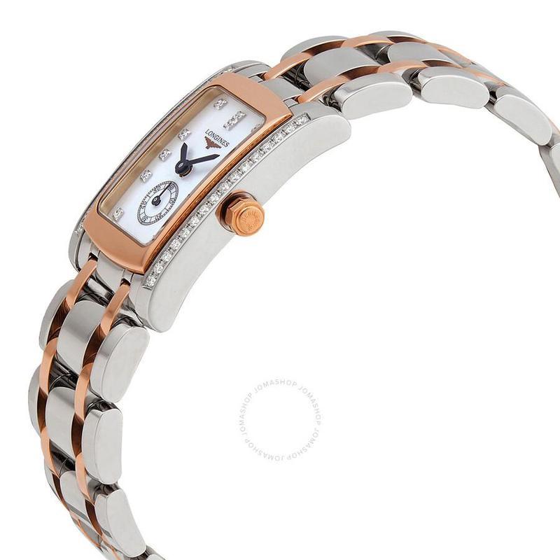 浪琴longinesdolcevita石英钻石白色珍珠母贝表盘时尚百搭小方表女士