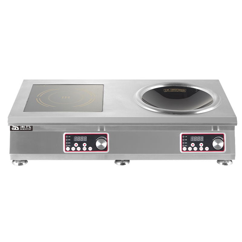 圣托(Shentop)凹型商用电磁炉 平面大功率煲汤炉 饭店餐馆炒菜炉 5000W台式平凹组合炉 STC-50Z高清大图