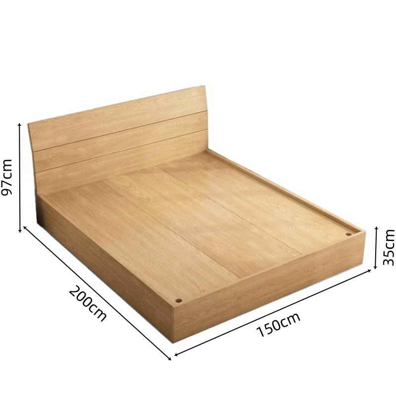 鑫木樽双人床 1.5m+床头柜*1组高清大图