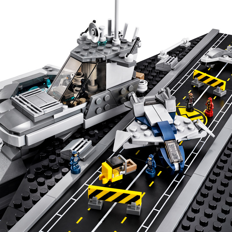 兼容乐高复仇者联盟神盾局天空航母母舰模型成型拼装积木玩具 天空