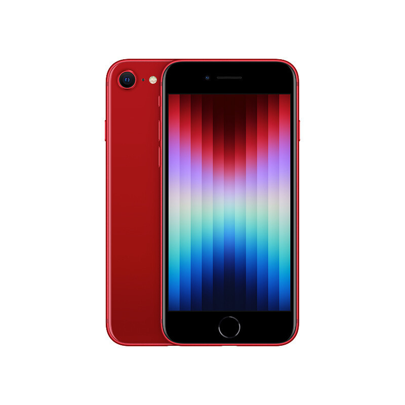 [2022新款]Apple 苹果 iPhone SE3移动联通电信5G 全网通手机 4.7寸 美版有锁裸机 128GB 红色