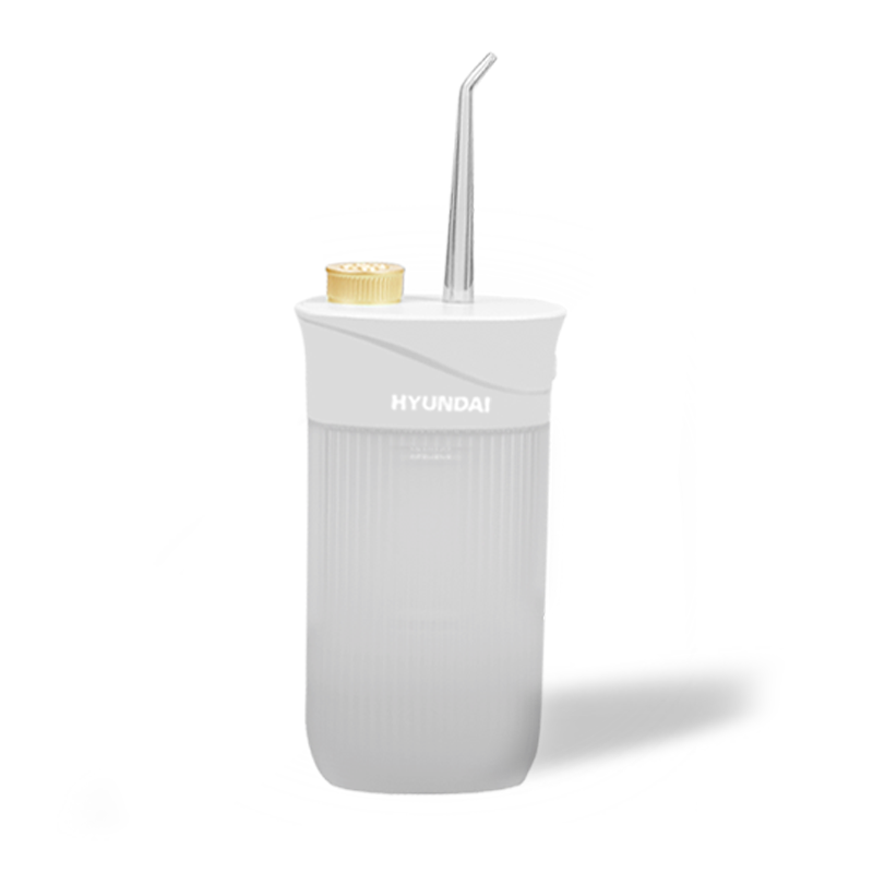 HYUNDAI便携式家用洗牙器水牙线折叠防水洁牙器牙齿清洁器W2 极地白 4支喷头