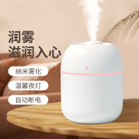 征集买家秀!纳丽雅(Naliya)加湿器小型usb便携式办公室桌面家用卧室学生宿舍简易空气车载_七彩氛围灯加湿奶油白