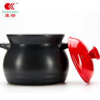康舒大容量砂锅4.5L(4-6人)熬粥砂锅耐高温明火陶瓷煲土锅家用煲汤锅