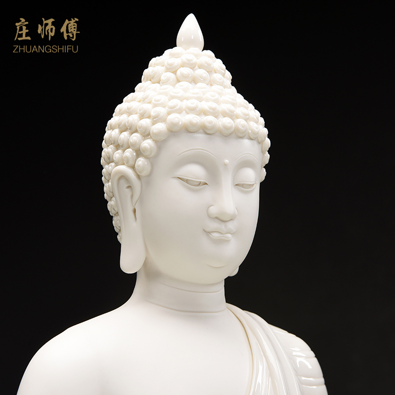 陶瓷东南亚佛像释迦摩尼阿弥陀佛药师佛菩提如来佛像摆件 三维工匠 释迦摩尼佛(红色带底座)高清大图
