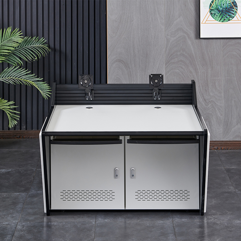 鑫虎威 监控操作台语音控制指挥台交通指挥中心工作台 双联1.28米宽[款式可备注]高清大图