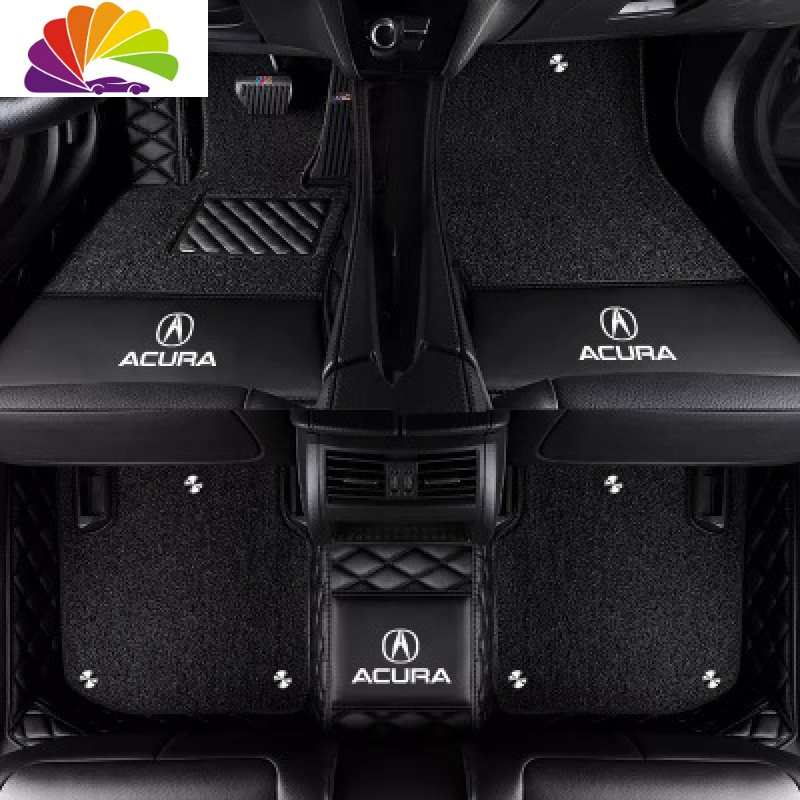 舒适主义19款专用于广汽讴歌CDX脚垫TLX-L MDX RDX ZDX ILX全包围汽车脚垫 单层米色+LOGO