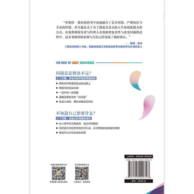 [正版]小阻力之路 跳出思维陷阱,塑造更富有动力的心智成长模式) 华夏出版社 成功心理 思维模式思维训练 心理高清大图