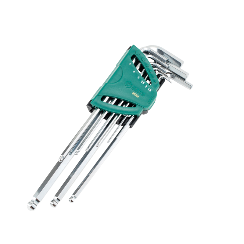 世达 SATA-09101 球头内六角扳手9件特长组套 货期2周