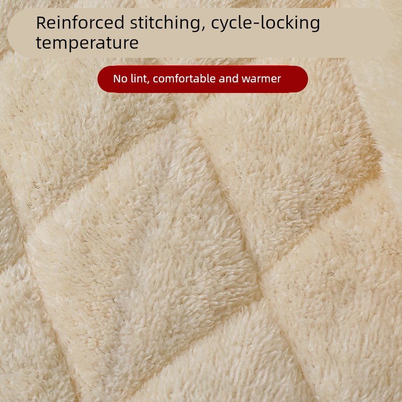 啄木鸟正品中老年人加绒加厚羊羔绒棉衣棉裤套装爸爸保暖防寒棉袄高清大图