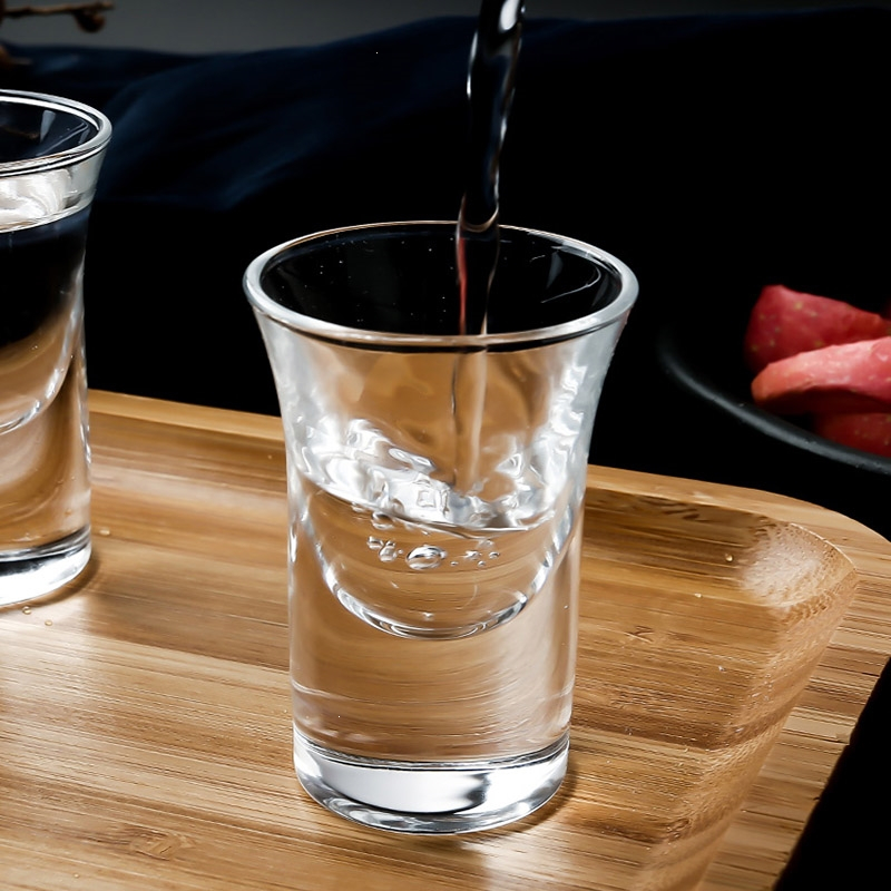 法耐(fanai)玻璃小酒杯白酒杯一口杯烈酒杯家用小号子弹杯酒盅喝酒杯