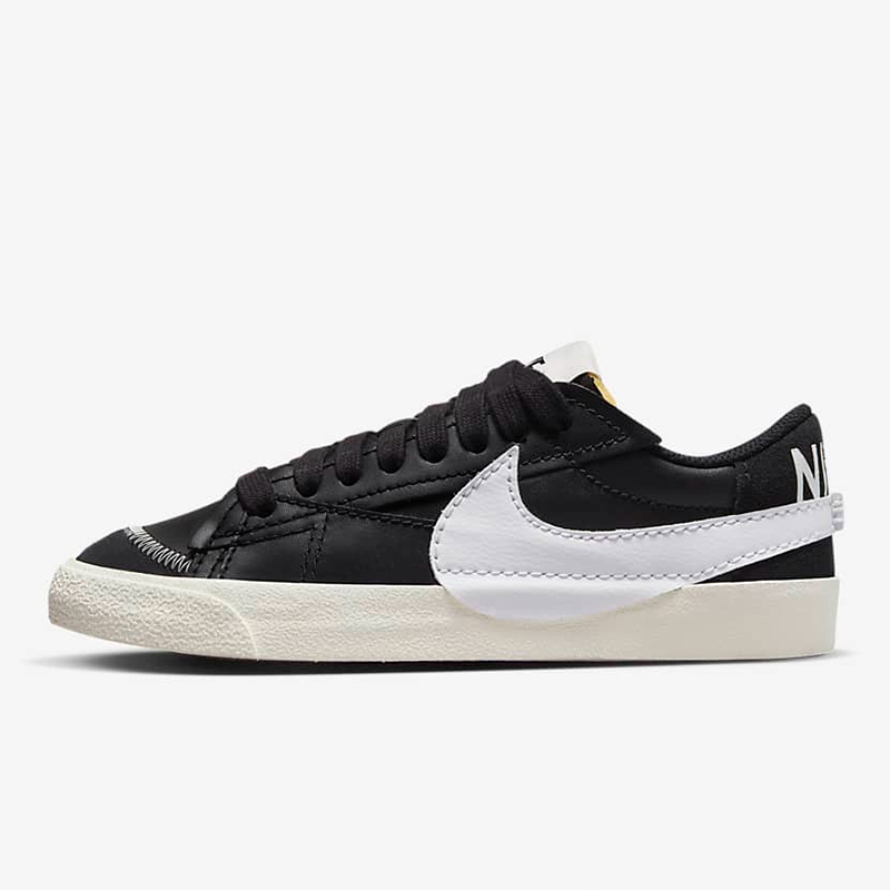 耐克blazerlow77jumbo开拓者低帮黑白简约复古休闲板鞋fd9858001视频