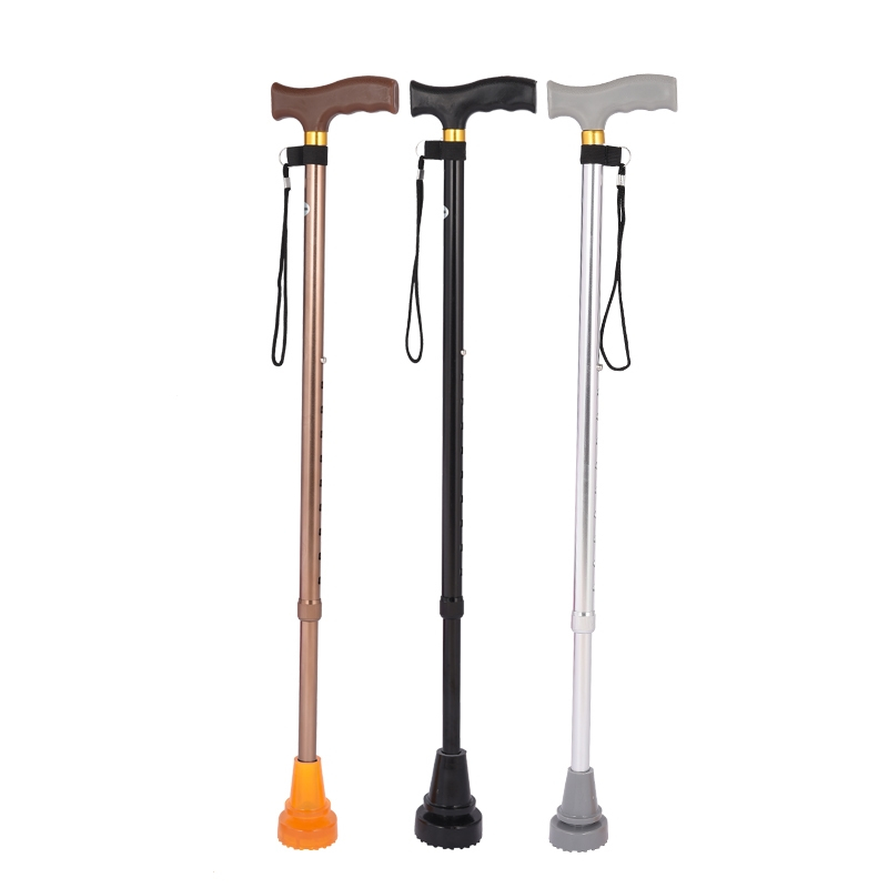 闪电客手杖老人铝合金防滑伸缩拐扙登山杖老年徒步可调节轻便拐棍拐杖
