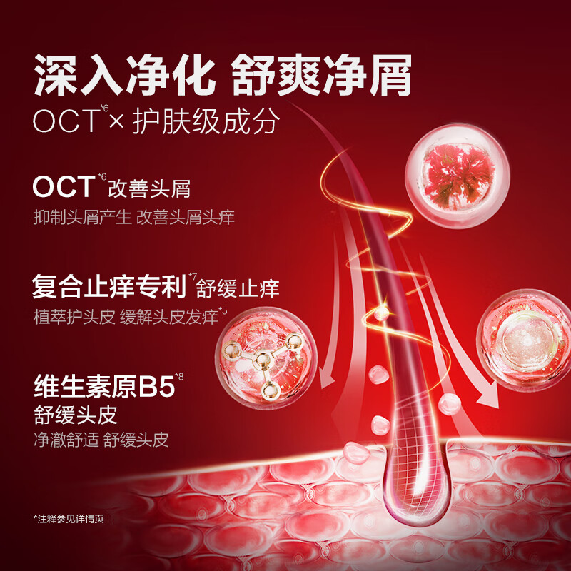 b2v红藻去屑止痒洗发水580ml头皮护理舒缓头皮柔顺留香洗头膏男女士高清大图