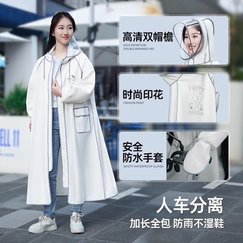 正雨雨衣女款长款全身防暴雨电动电瓶车成人外穿加厚单人新款雨披高清大图