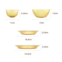 康宁玻璃餐具SNAPWARE晶尊8件组彩盒2饭碗2面碗2深盘2平盘SNAMD8ZX/KZ