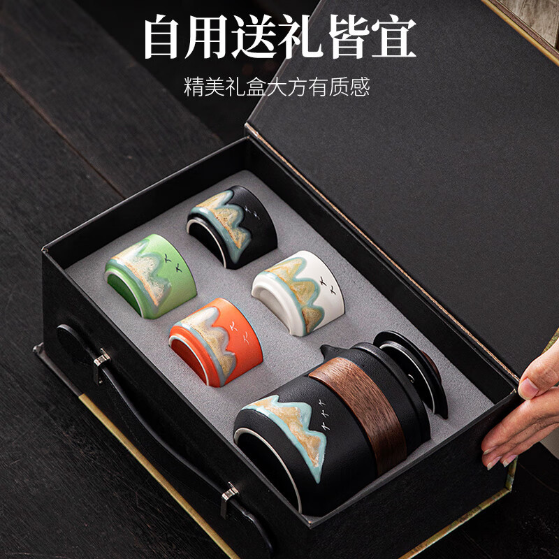 定制茶具套装万里山河5件套