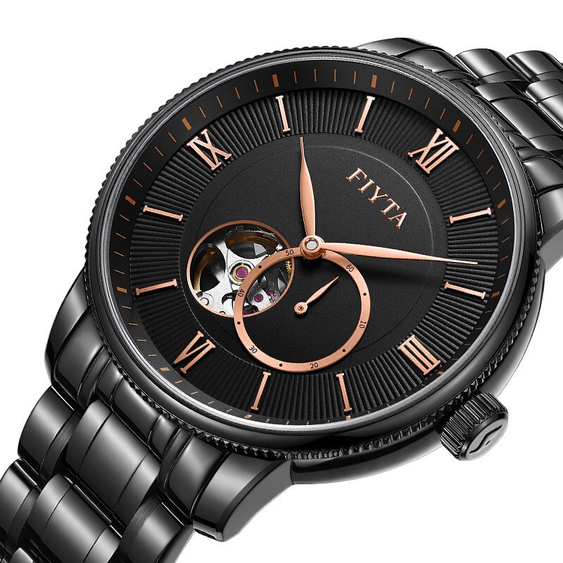 专柜正品飞亚达手表男表机械表时尚个性镂空钢带ga860021bbb