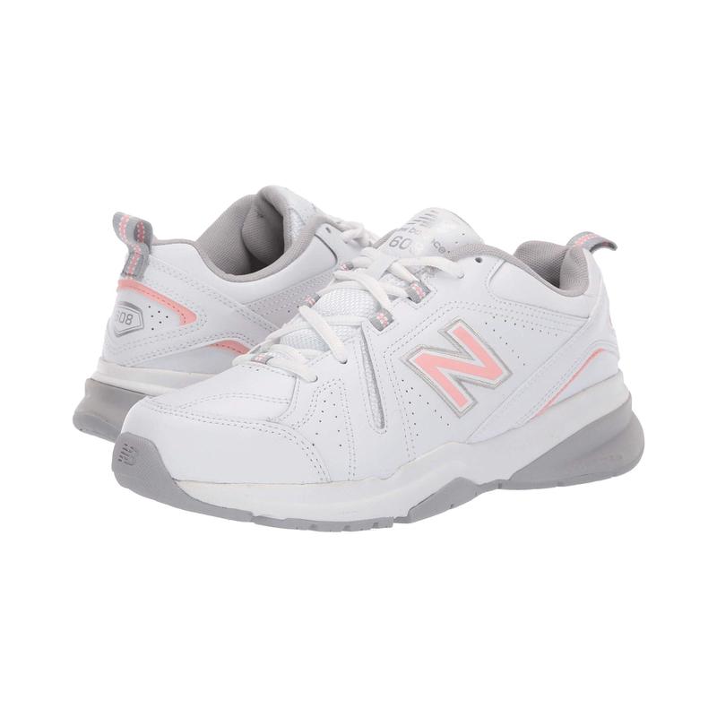 新百伦(New Balance)女款训练鞋缓震支撑透气运动鞋室内健身鞋综 White/Pink 40