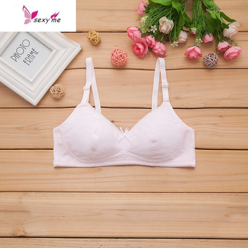 透气薄款白色学生文胸女生内衣少女无钢圈夏季胸衣初中高中生胸罩fish