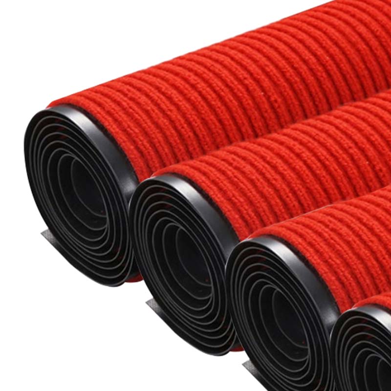 温馨 条纹地毯 大红色1.6米宽 米高清大图