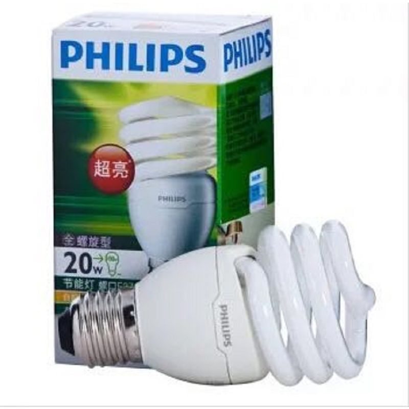 飞利浦PHILIPS 20W E27 TORNAD螺旋标准节能灯泡24只/箱 1箱